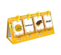 Kids Flash Cards, Food Recognition Preschool Toys, Cognitive Learning Toy for Toddler, Double-Sided Educational Cards for Language, Speech, Early Development, 1 Set
