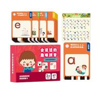 Kids Flash Cards, Instruction Learning Cards Set 4.49x3.23x1.1 inches, 232g, Educational Toy Machine Early Childhood Development, Ideal for Boys Girls Ages 4-6, Travel Classroom Homeschool Birthday