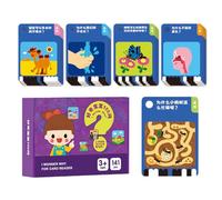 Kids Flash Cards, Learning Cards, Speech Training Early Phonics Portable Vocabulary Booster Lightweight Easy Grip, Early Childhood Machine for Boys Girls Home School