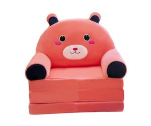 Kids Foldable Sofa Floor Couch Flip Open Recliner, Soft Backrest Armchair, Children's Sofa Bed for Girls And Boys
