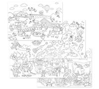 Kids Fun PP5168 - Tovagliette di Carta, 4 Set da 12 Pezzi, 42 x 29,7 x 1 cm, Colore: Bianco/Nero