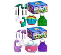 Kids Gardening Set - Planting Soil Sand Digger Rake Accessory | 9-piece Children Gardening Tools For Children Nursery Balcony Yard Farm Flower Lawn