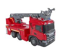 Kids Globe 2Play Scania 510423 - Auto dei Pompieri (Rosso, con Luce e Suono, azionamento Frizione, Scala Girevole Estraibile, 56 x 20 x 30 cm, Veicolo per Bambini, Veicolo per Giocare, Camion dei