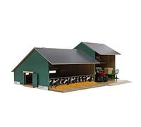 Kids Globe 610200 Wooden Cow Hutch with Warehouse, Hinged Roof, Farm Toy with Scale 1:32