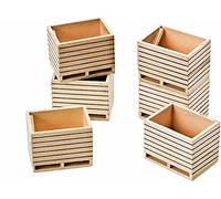 Kids Globe 610611 - Cassette Il Legno per Frutta, Confezione da 6, Scala 1:32
