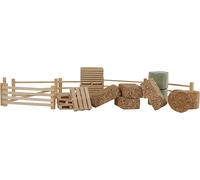 Kids Globe Farming Accessory Set with Fences Hay Bales Potato Crates and Pallets