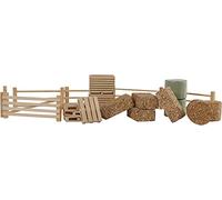 Kids Globe Farming Accessory Set with Fences Hay Bales Potato Crates and Pallets