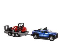 Kids Globe SUV with Trailer + Excavator (Light + Sound, Off-Road Vehicle with Pu