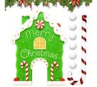 Kids Golf Set - Portatile Christmas Toy, Gingerbread Golf with Balls Candy Cane | Interactive Play Activity for Children Adults Family Living Room Outdoor Party Holiday Entertainment Fun Game