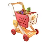 Kids Grocery Cart, Play Shopping Cart, Pretend Play Shopping Cart Toy Set | Vegetable Fruit Educational Toys Preschool Learning Activities For Boys Girls Family Fun Role-Playing