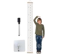 Kids Growth Chart - Fabric Canvas Height Measurement Ruler | Wood Frame Height Measure Chart, Canvas Removable Growth HeightChart for Interior Walls, And Dorm