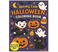 Kids Halloween Coloring Book: Spooky Cute Coloring Fun | 35 Halloween Designs Featuring Adorable Witches, Mummies, Skeletons & More | 8.5x11 Inches, ... for Vacations, Holidays & Relaxing Free Time