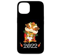 Kids Happy Chinese New Year Cartoon Year of the Tiger 2022 Custodia per iPhone 13