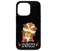 Kids Happy Chinese New Year Cartoon Year of the Tiger 2022 Custodia per iPhone 13 Pro