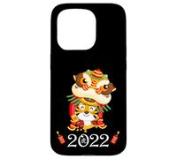 Kids Happy Chinese New Year Cartoon Year of the Tiger 2022 Custodia per iPhone 15 Pro
