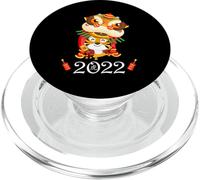 Kids Happy Chinese New Year Cartoon Year of the Tiger 2022 PopSockets PopGrip per MagSafe