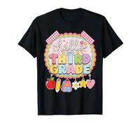 Kids Hello 3rd Grade Back To School Cute Girls Third Grader Maglietta