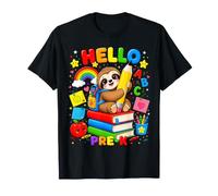 Kids Hello Pre-K Sloth Pencil Back To School Student Maglietta