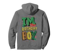 Kids I'm The Birthday Boy T-rex Boy Family Party Decorazioni Felpa con Cappuccio