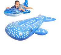 Kids Inflatable Surfboard 120x75cm - Blue Whale Foldable Swimming Float With Handles, Portable For Beach Pool Summer Water Sports For Kids Outdoor Lake River Swimmings