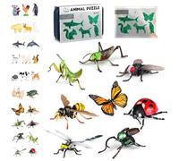 Kids' Insect & Animal Slot-Assembly Toys, 3 Levels of Difficulty, 8Pcs DIY 3D Lifelike Insect/Animal Models, Develops Manual Skills and Curiosity,Fun & Educational Playtime Gift Idea (Advanced)