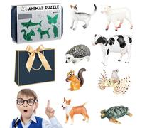 Kids' Insect & Animal Slot Assembly Toys with 8pcs Lifelike Insect/Animal Models, 3 Progressive Difficulty Level, 3D Puzzle Model Set, Educational Gifts for Toddlers and Kids Ages 3-8 (Intermediate)
