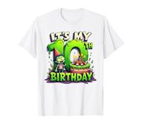 Kids It's My 10th Birthday Boy Halloween Zombie 10 Years Old Maglietta