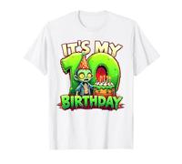 Kids It's My 10th Birthday Boy Halloween Zombie 10 Years Old Maglietta