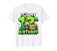 Kids It's My 12th Birthday Boy Halloween Zombie 12 Years Old Maglietta
