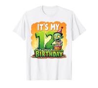 Kids It's My 12th Birthday Boy Halloween Zombie 12 Years Old Maglietta