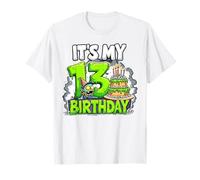Kids It's My 13th Birthday Boy Halloween Zombie 13 Years Old Maglietta