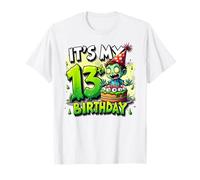Kids It's My 13th Birthday Boy Halloween Zombie 13 Years Old Maglietta