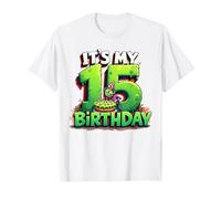 Kids It's My 15th Birthday Boy Halloween Zombie 15 Years Old Maglietta