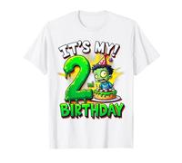 Kids It's My 2nd Birthday Boy Halloween Zombie 2 Years Old Maglietta