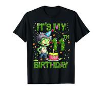 Kids It's My 2nd Birthday Girl Halloween Mermaid Skeleton Maglietta