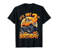 Kids It's My 3rd Birthday Boy Halloween Monster Truck Maglietta