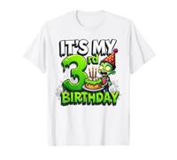 Kids It's My 3rd Birthday Boy Halloween Zombie 3 Years Old Maglietta