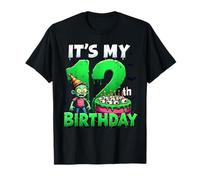 Kids It's My 3rd Birthday Girl Halloween Mermaid Skeleton Maglietta