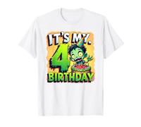 Kids It's My 4th Birthday Boy Halloween Zombie 4 Years Old Maglietta