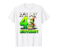 Kids It's My 4th Birthday Boy Halloween Zombie 4 Years Old Maglietta
