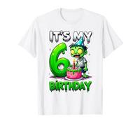Kids It's My 6th Birthday Boy Halloween Zombie 6 Years Old Maglietta