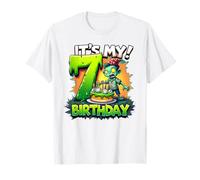 Kids It's My 7th Birthday Boy Halloween Zombie 7 Years Old Maglietta