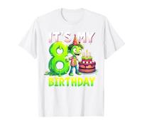 Kids It's My 8th Birthday Boy Halloween Zombie 8 Years Old Maglietta