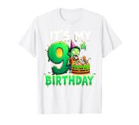 Kids It's My 9th Birthday Boy Halloween Zombie 9 Years Old Maglietta
