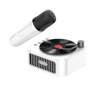 Kids Karaoke Machine, Strumento Di Altoparlanti Piccoli, Retrò Giocattolo Verde/bianco Portatile E Leggero/wireless Music Player Design Per Compleanni, Feste, Incontri Di Famiglia, Divertimento Musica
