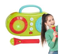 Kids Karaoke Machine, Wireless Microphone Speaker, Multifunctional Singing Toy, LED Light Effects, Adjustable Volume and Echo, Age 3+, Birthday, Party, 17x11.5x4.5cm Multicolor