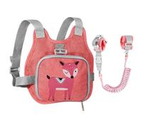 Kids Leash Backpack - Anti Lost Adjustable Foldable With Wrist Link | Reflective Safety Harness Restraint Belt Tether for Boys Girls Outdoor Travel Walking Zoo Park Airport Market