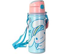 Kids Licensing - Bottiglia d'acqua per ragazzi e ragazze - Borraccia in alluminio con manico e chiusura a clic, senza BPA e tossico, 600 ml, design Cinnamoroll Hello Kitty
