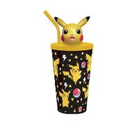 Kids Licensing Borraccia con topper 3D e cannuccia [500 ml], Pokémon