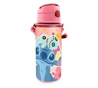 Kids Licensing Borraccia in alluminio Stitch Disney manico chiusura a scatto 600 ml senza BPA